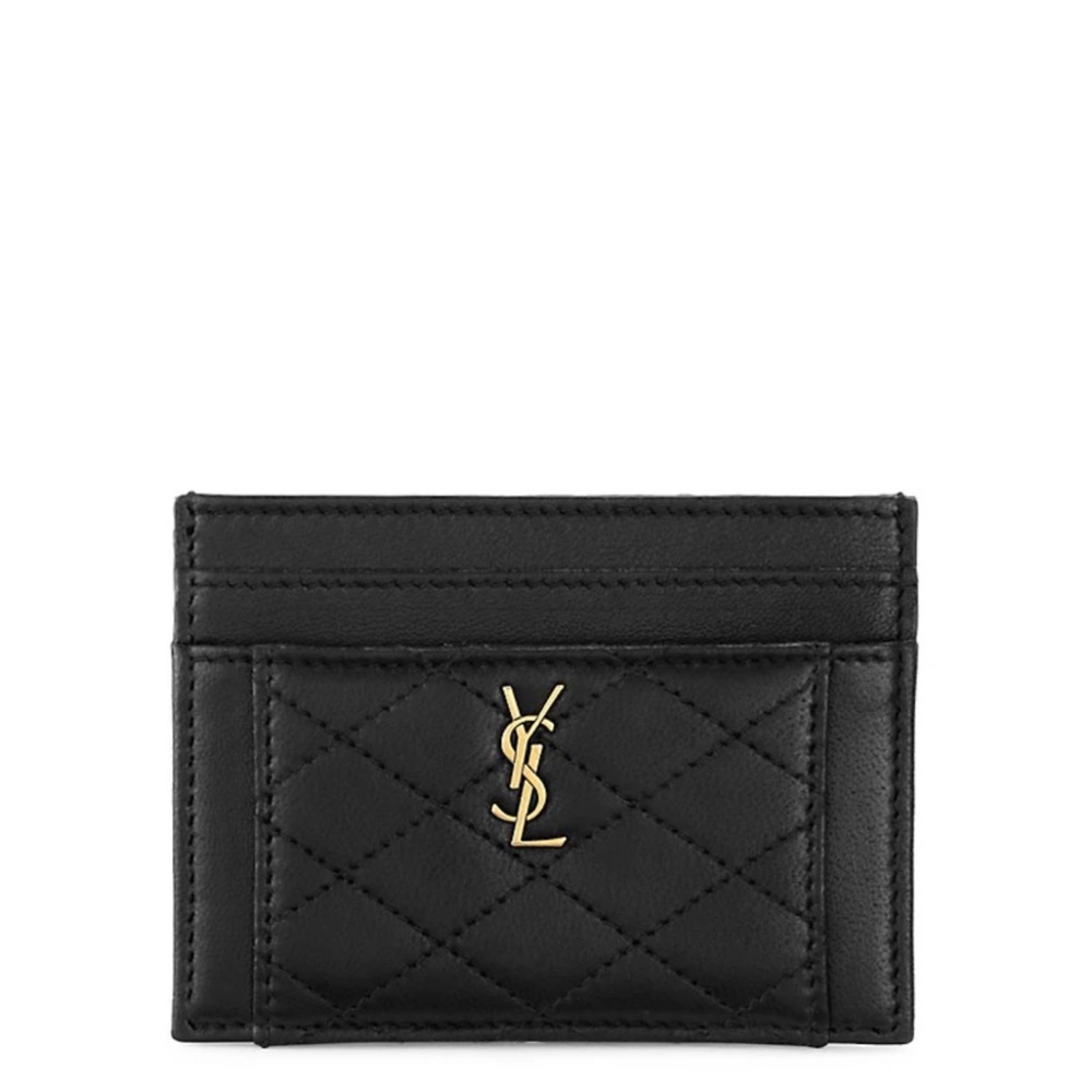 *Brand New! NWT! Authentic YSL Saint Laurent GABY CARD CASE HOLDER 100% LAMBSKIN - Picture 2 of 9